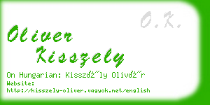 oliver kisszely business card